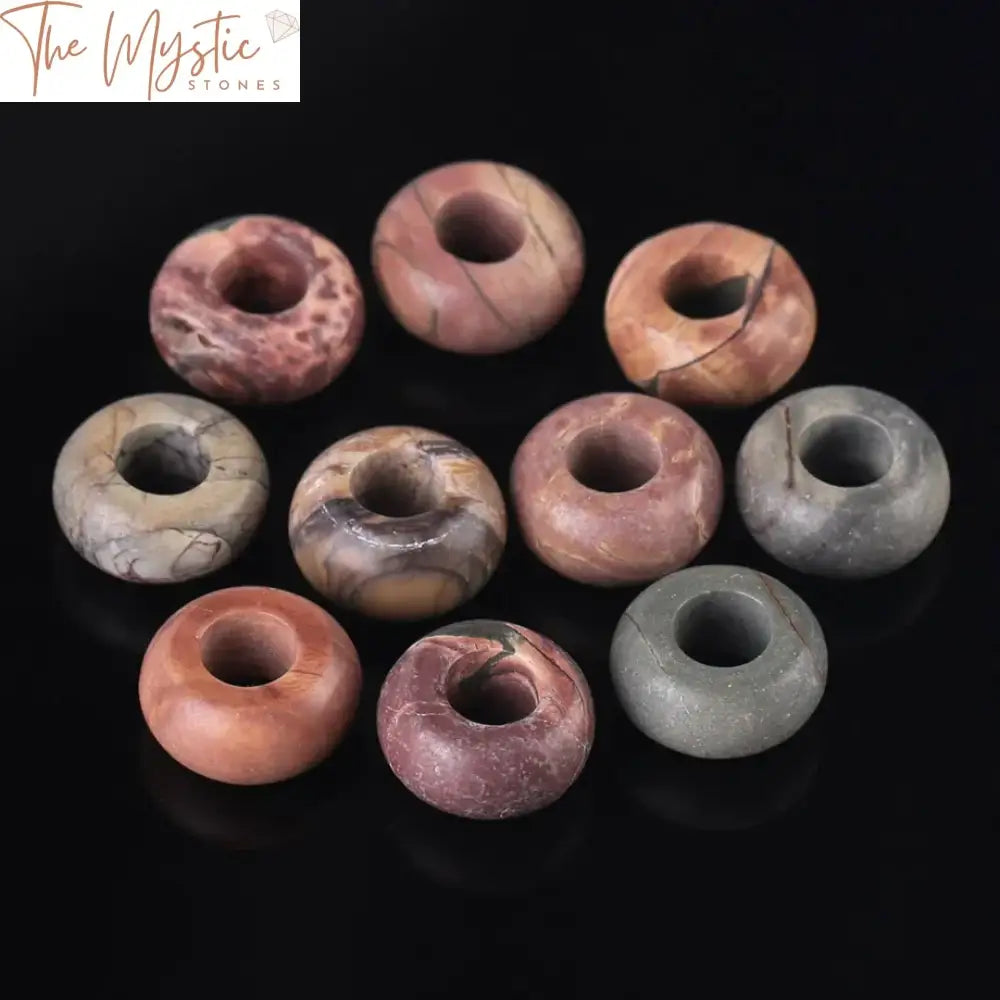 Natural Stone 12Mm Round Beads With Large Hole