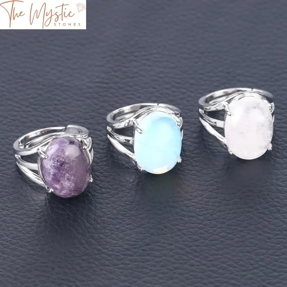 Natural Stone Adjustable Ring