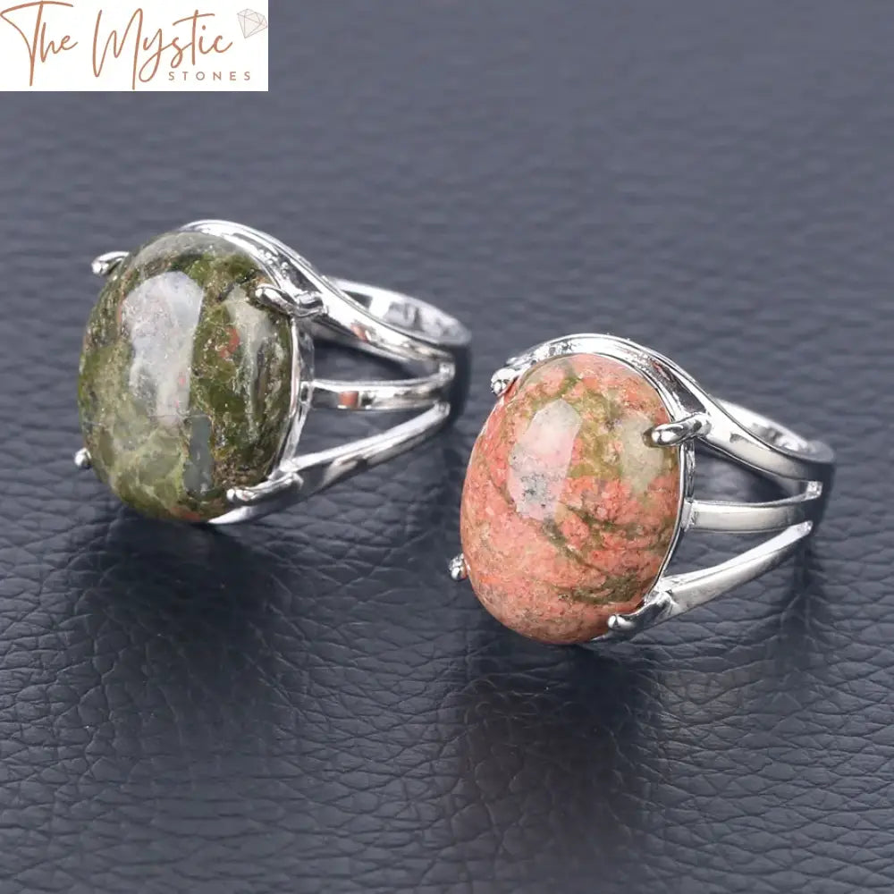 Natural Stone Adjustable Ring