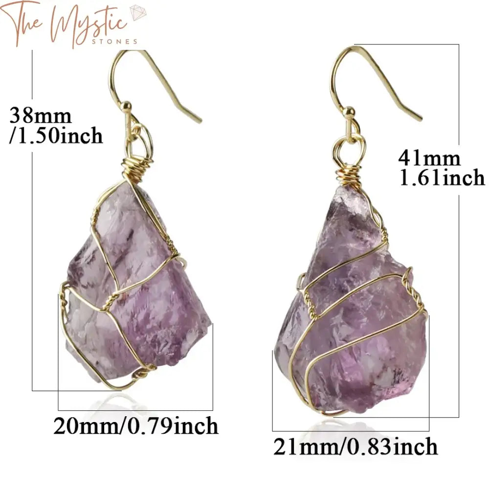 Natural Stone Asymmetric Drop Earrings