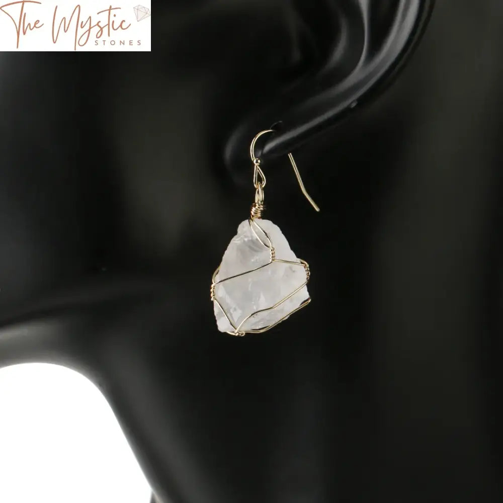 Natural Stone Asymmetric Drop Earrings