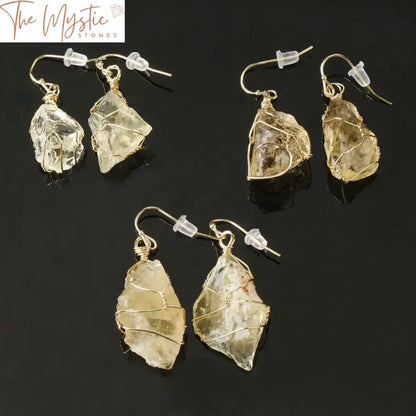 Natural Stone Asymmetric Drop Earrings