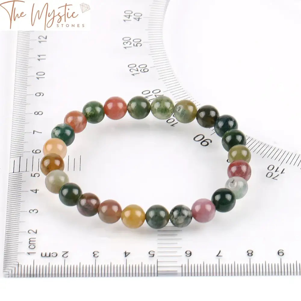 Natural Stone Bead Bracelet - Agate & Onyx