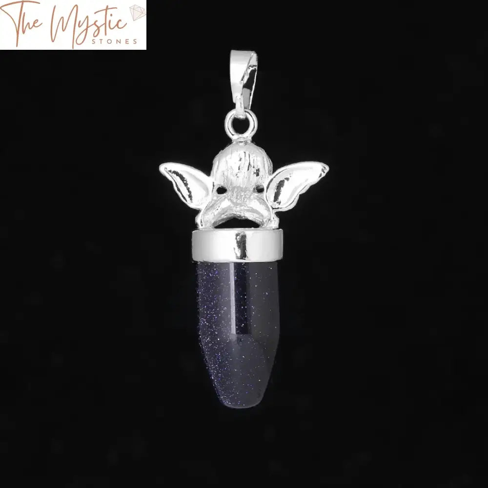 Natural Stone Bullet Pendant - Angel Series