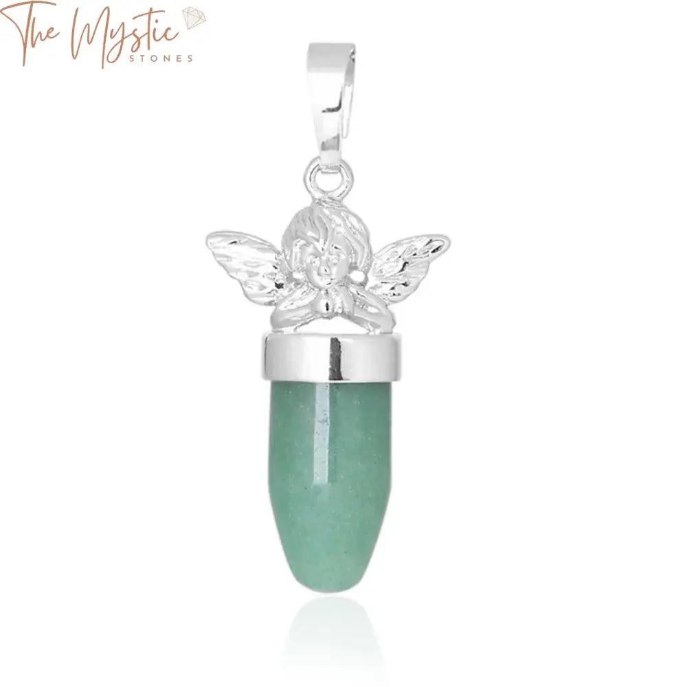 Natural Stone Bullet Pendant - Angel Series