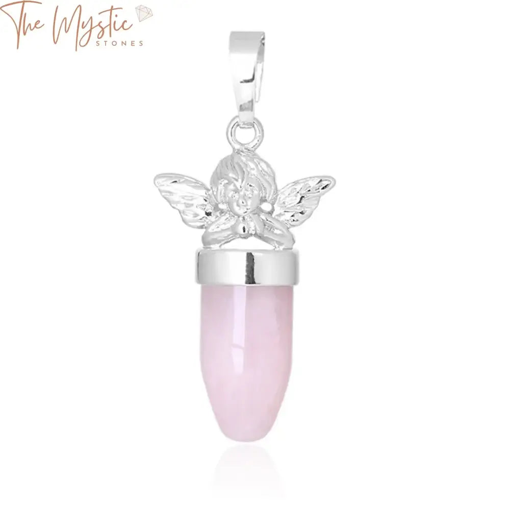 Natural Stone Bullet Pendant - Angel Series