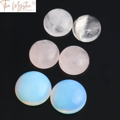 Natural Stone Cabochon Round Beads 7Mm-12Mm