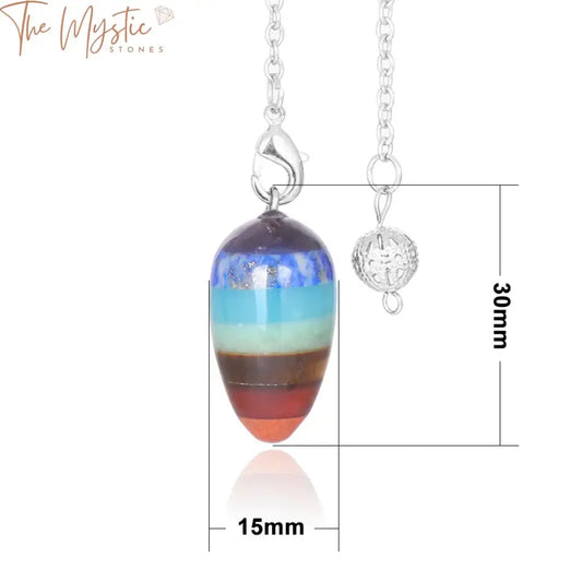 Natural Stone Chakra Pendulum Pendant