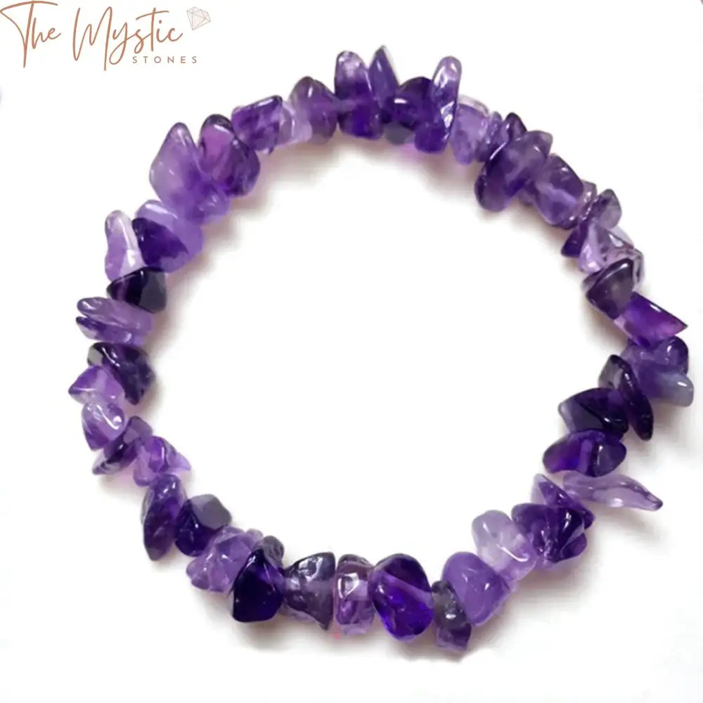 Natural Stone Chip Bead Bracelet