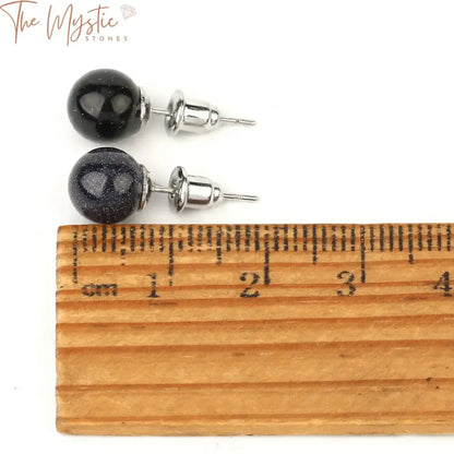 Natural Stone Crystal Quartz Stud Earrings