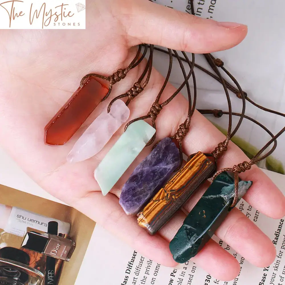 Natural Stone Healing Crystal Necklace