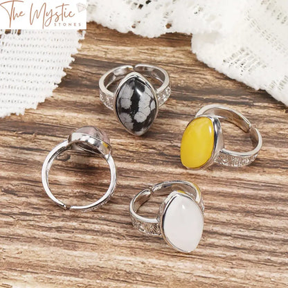 Natural Stone Open Adjustable Ring