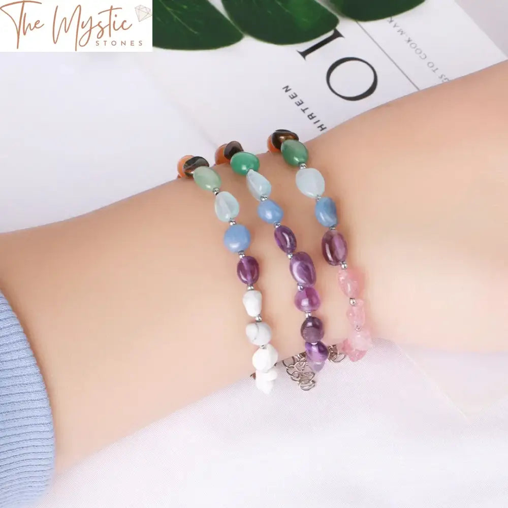 Natural Stone Reiki Chakra Healing Bracelet