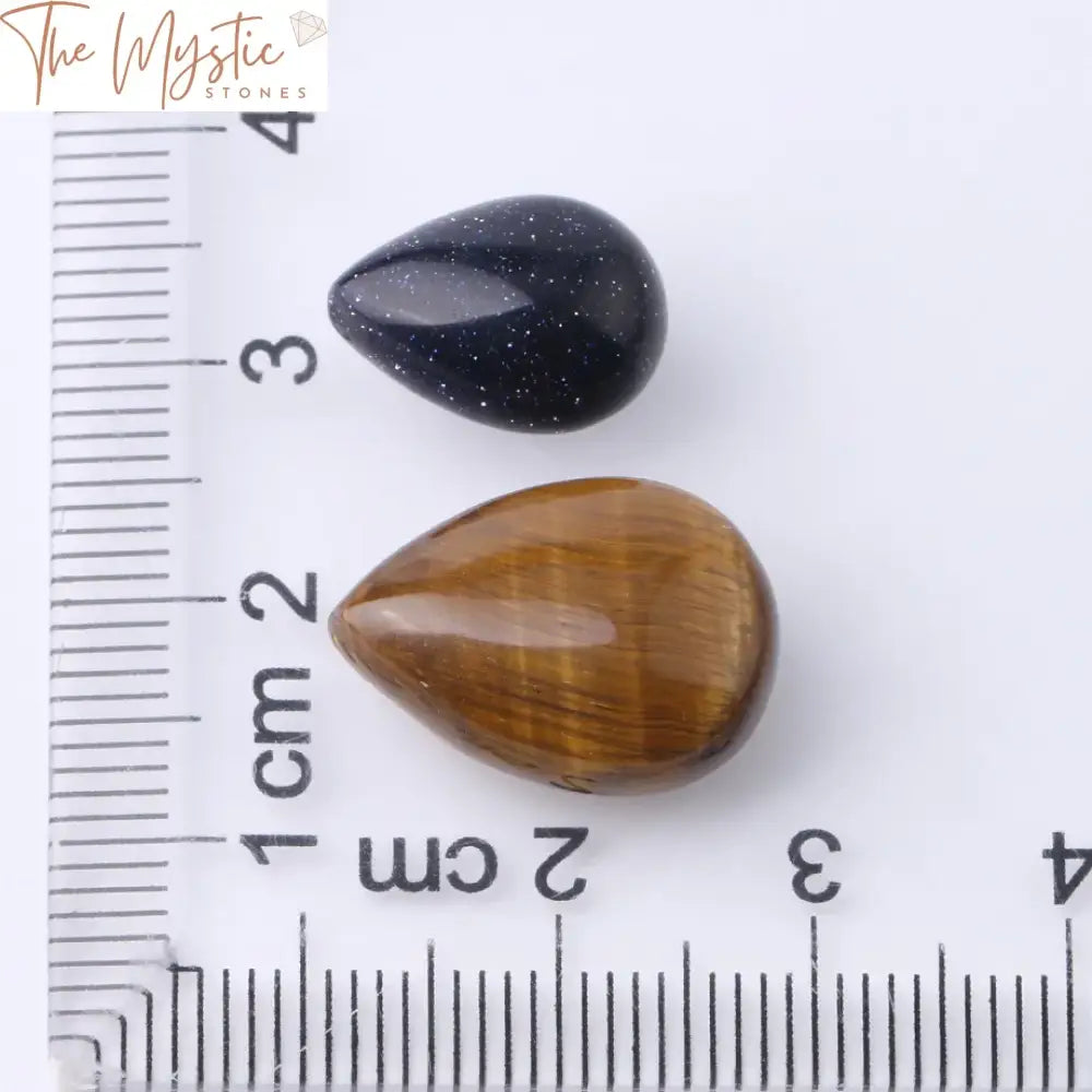 Natural Stone Teardrop Cabochon Beads