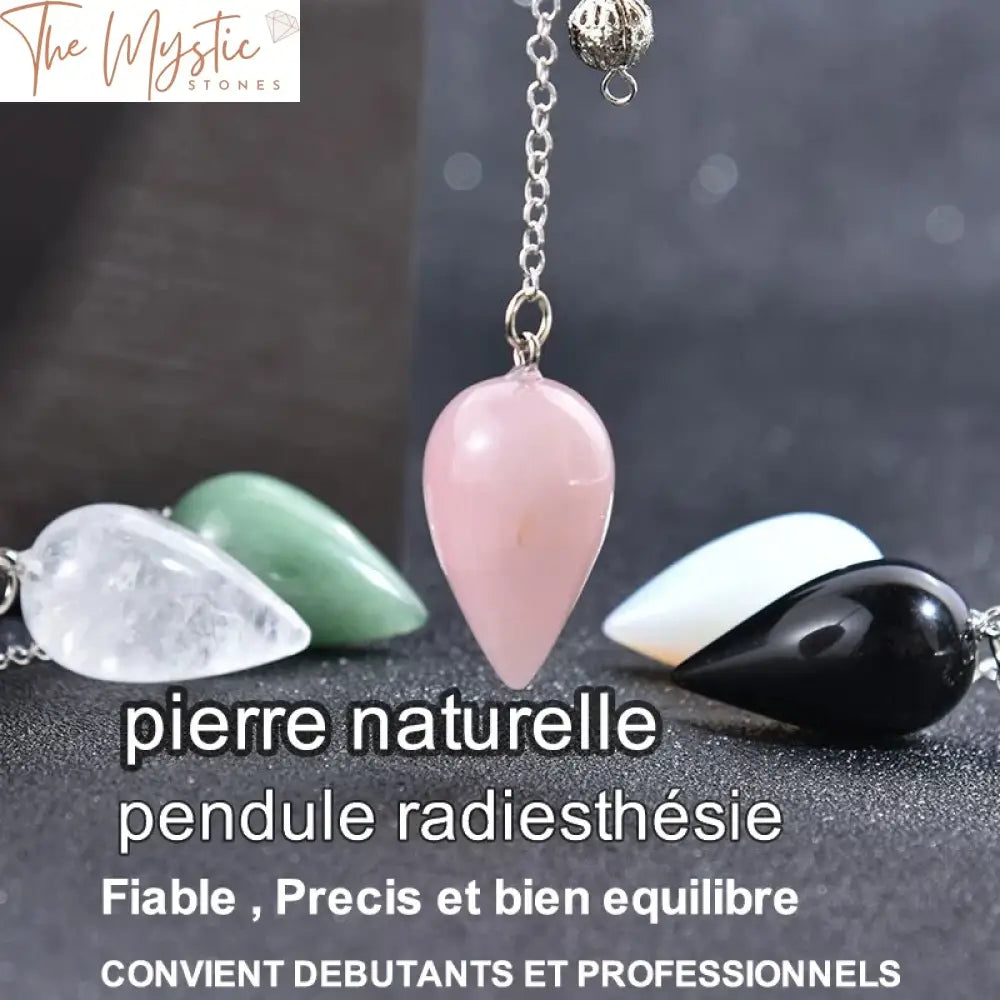 Natural Stone Water Drop Pendulum