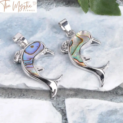 New Zealand Abalone Dolphin Pendant