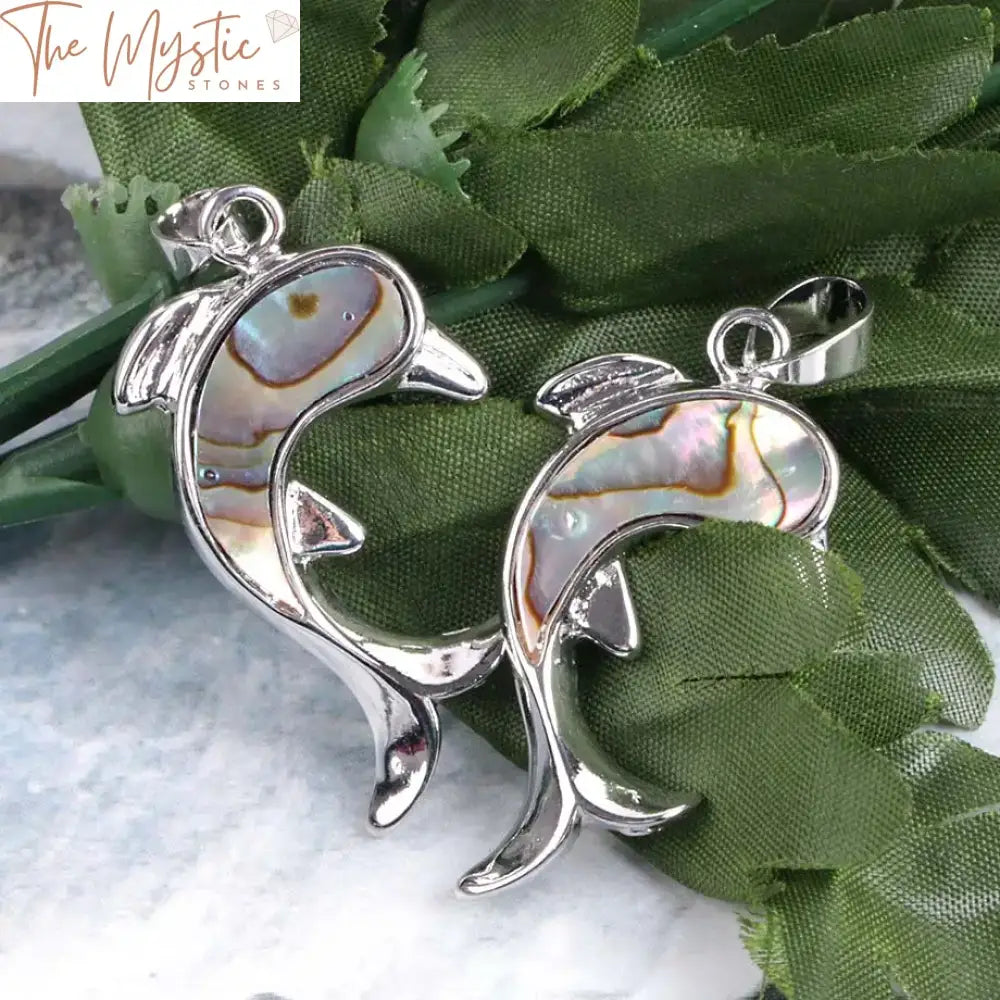 New Zealand Abalone Dolphin Pendant