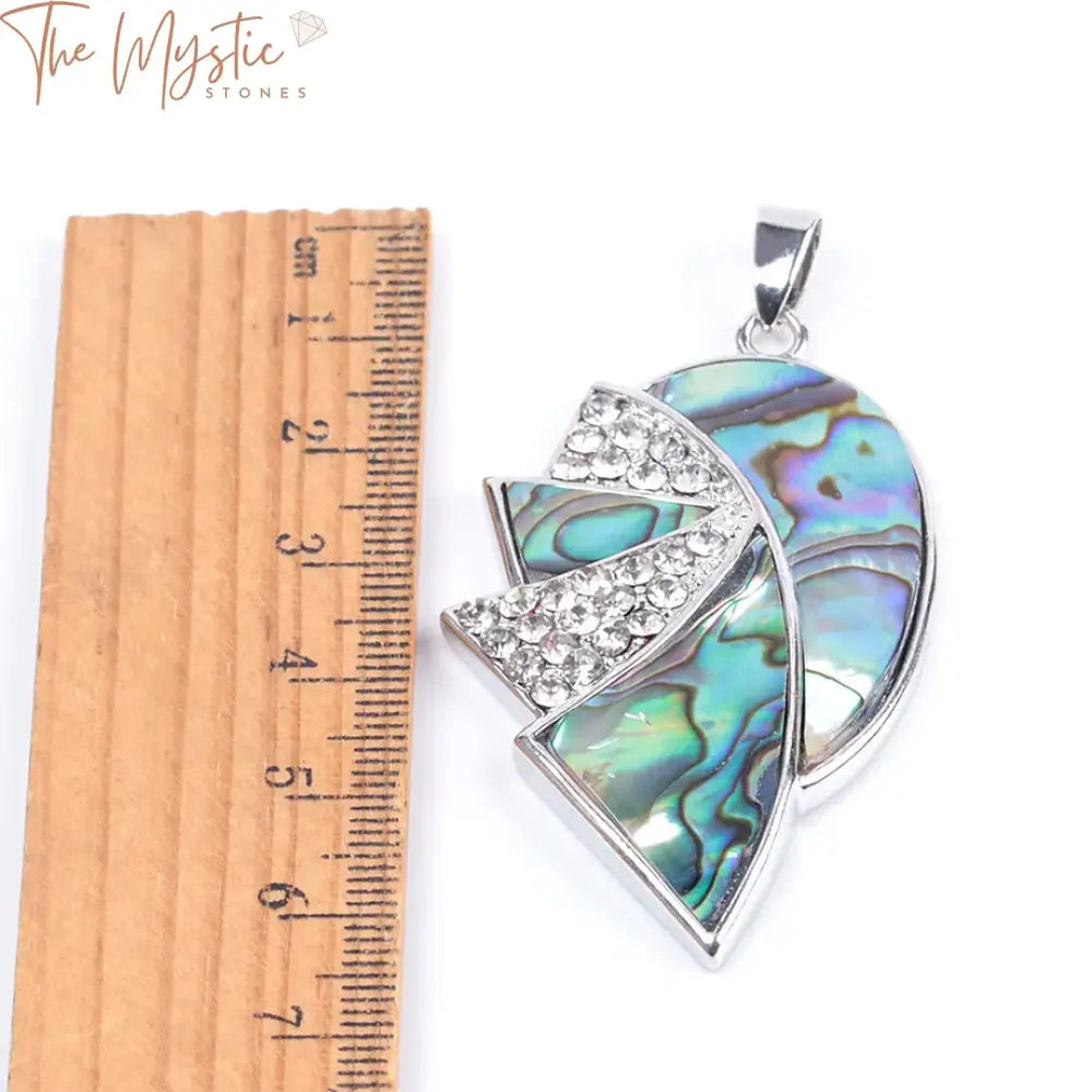 New Zealand Abalone Geometric Pendant Necklace