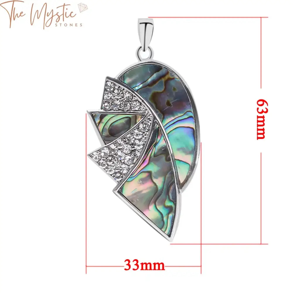 New Zealand Abalone Geometric Pendant Necklace