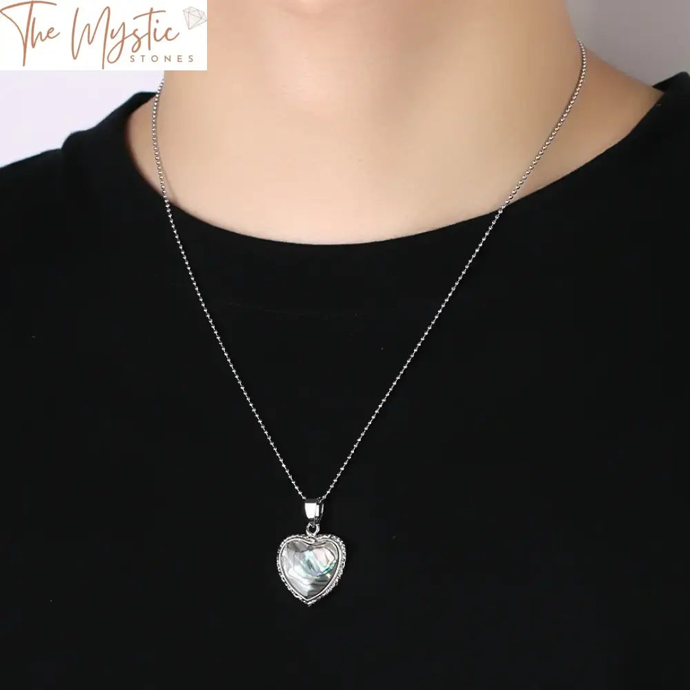 New Zealand Abalone Heart Pendant