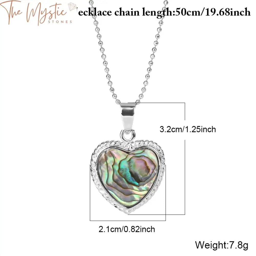 New Zealand Abalone Heart Pendant