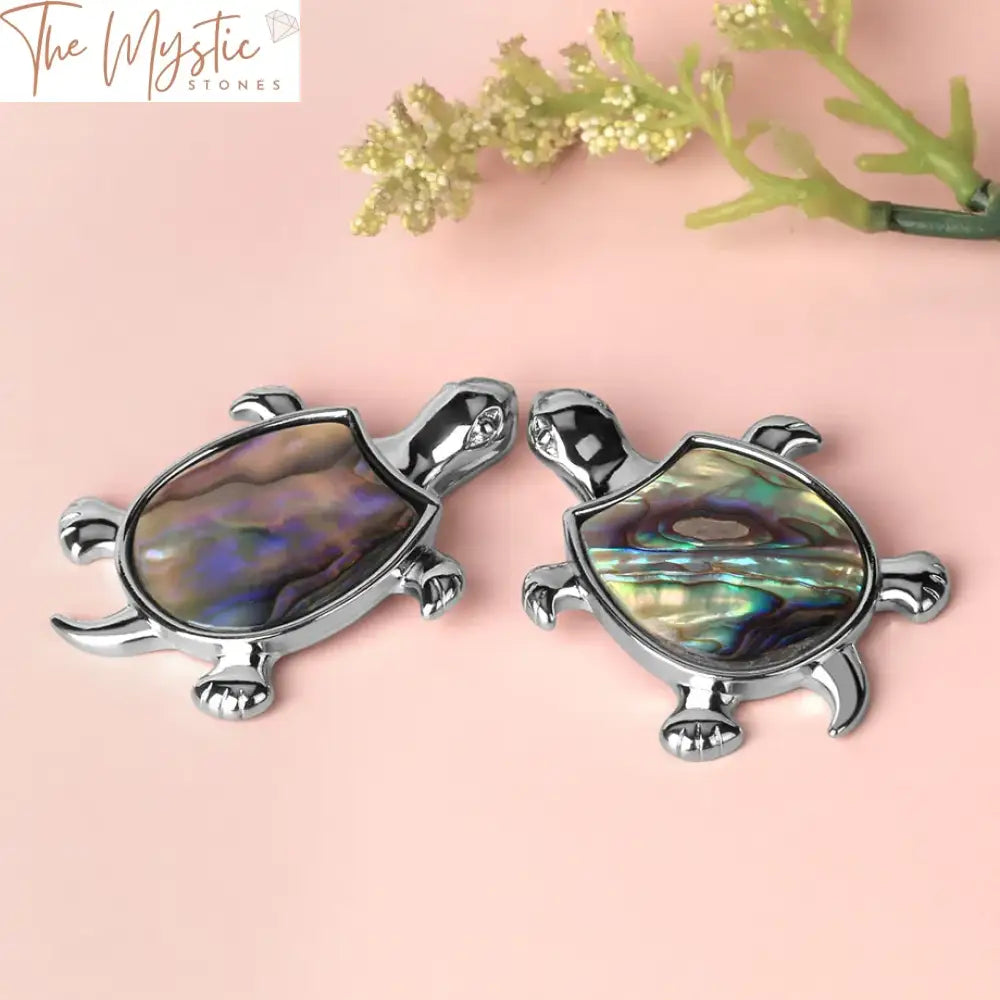 New Zealand Abalone Paua Tortoise Pendant Necklace