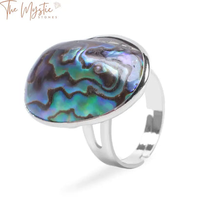 New Zealand Abalone Shell Adjustable Ring