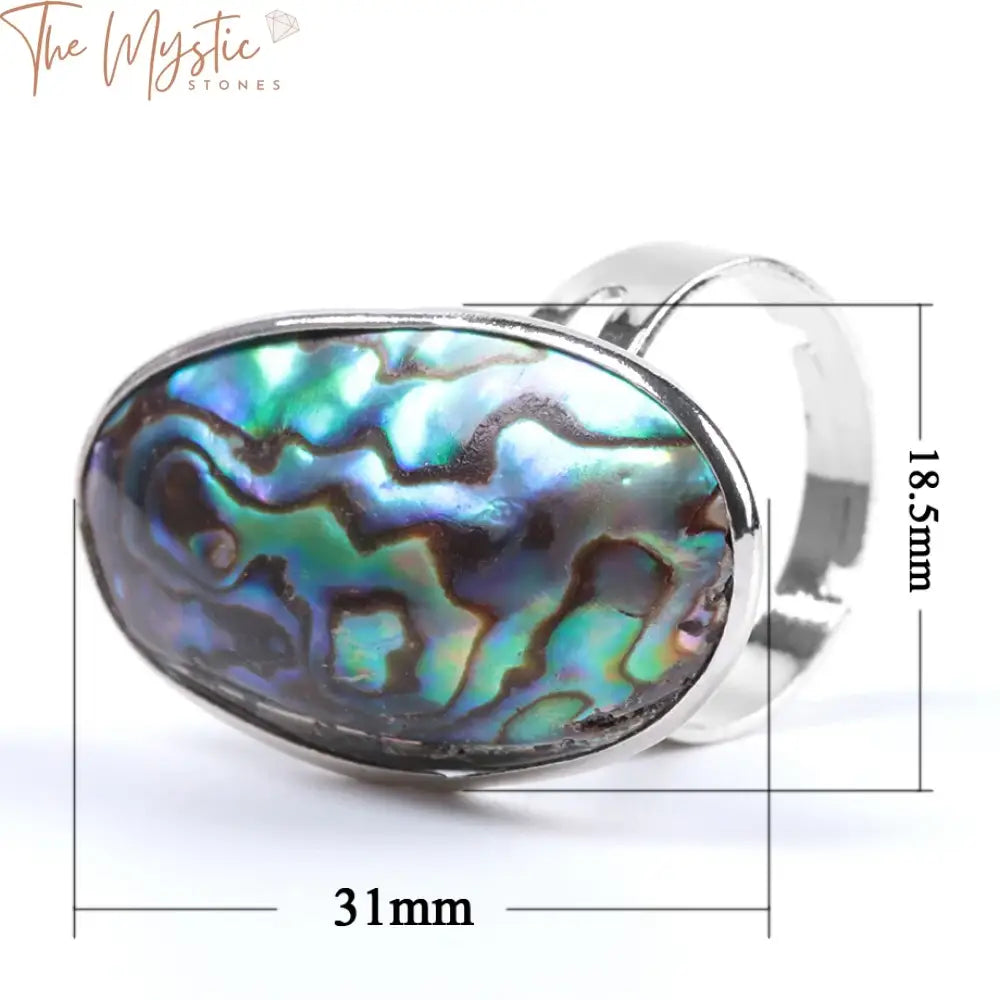 New Zealand Abalone Shell Adjustable Ring