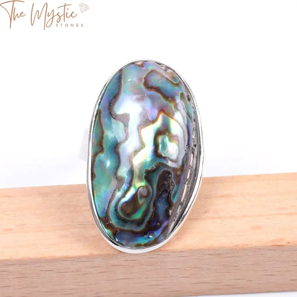 New Zealand Abalone Shell Adjustable Ring