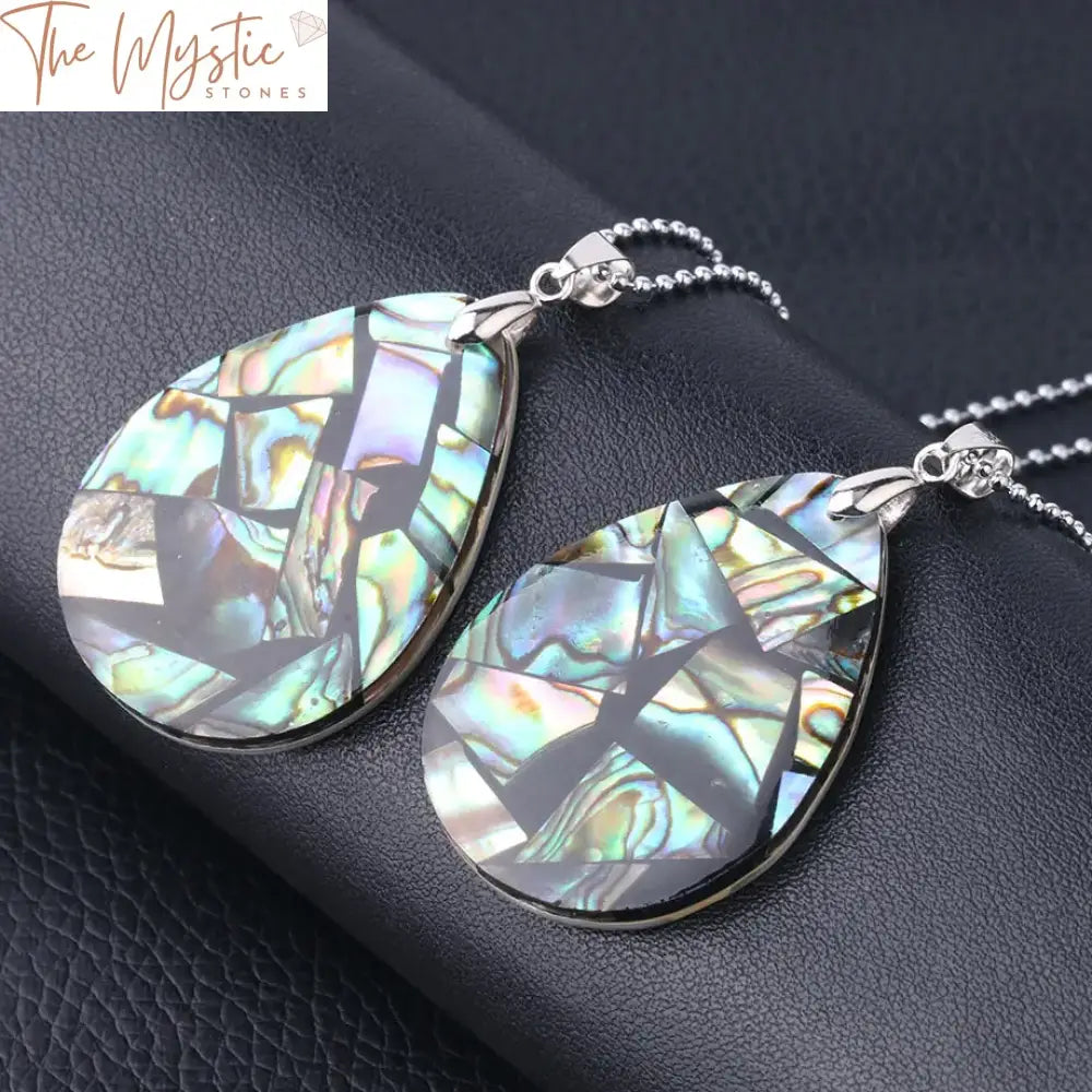 New Zealand Abalone Shell Water Drop Pendant