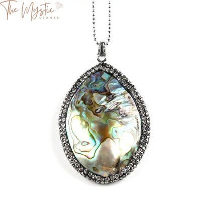 New Zealand Paua Shell & Mother Of Pearl Pendant Necklace