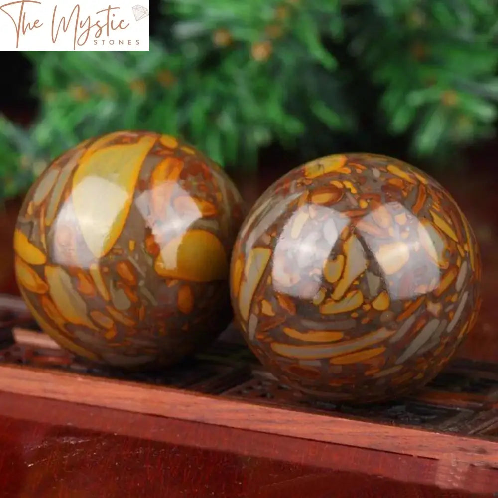 Nuwa Stone 50Mm Crystal Healing Spheres - Pair