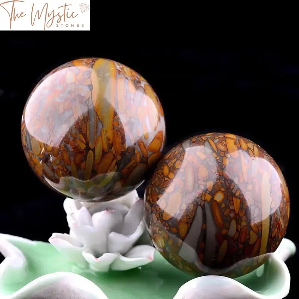 Nuwa Stone 50Mm Crystal Healing Spheres - Pair