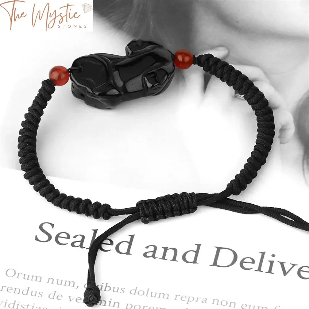 Obsidian Pixiu Energy Bracelet