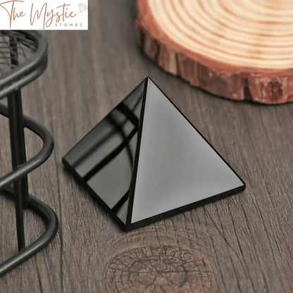 Obsidian Pyramid Reiki Energy Crystal