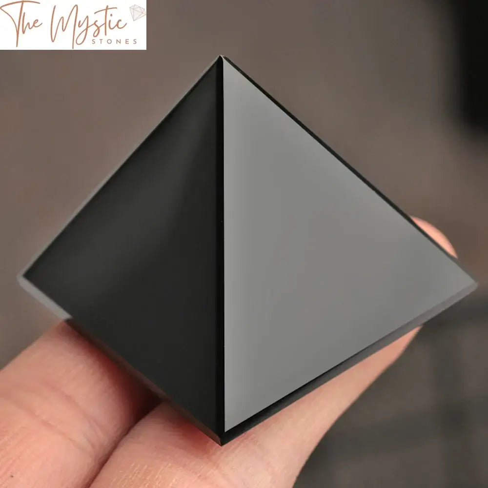 Obsidian Pyramid Reiki Energy Crystal