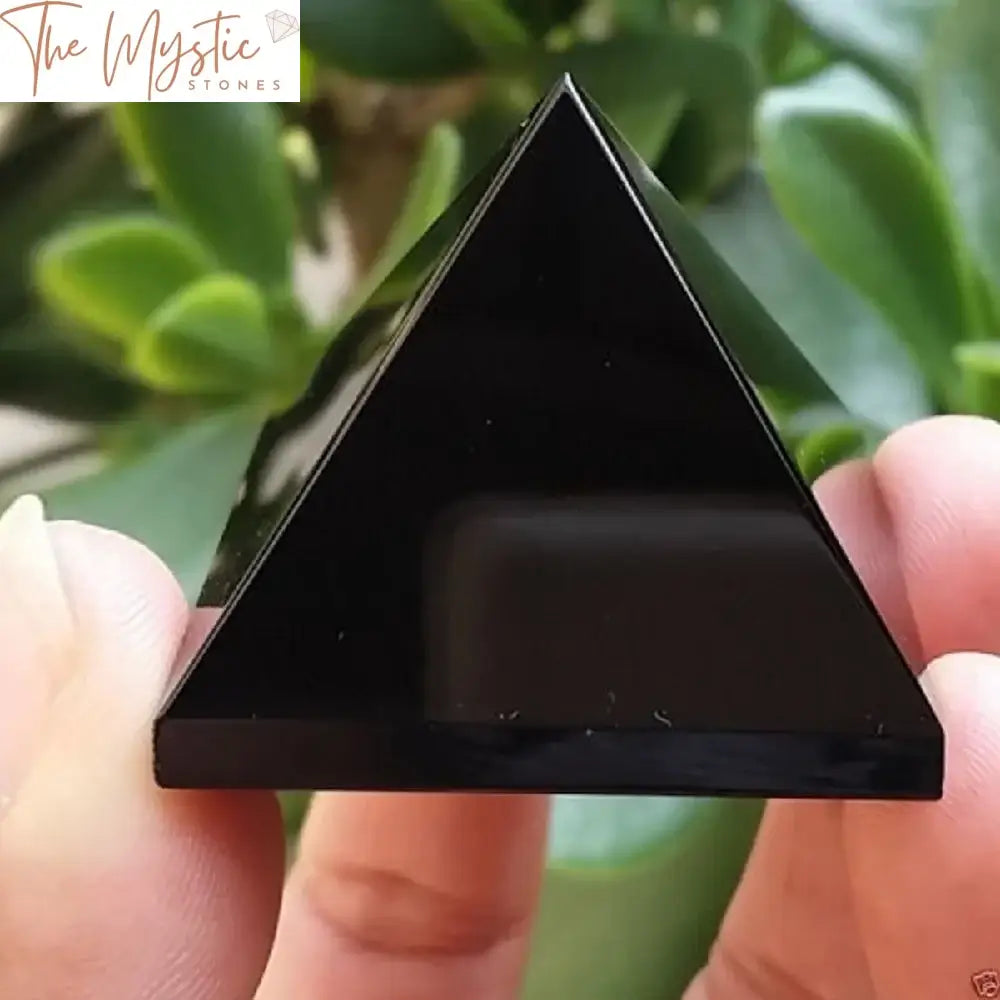 Obsidian Pyramid Reiki Energy Crystal