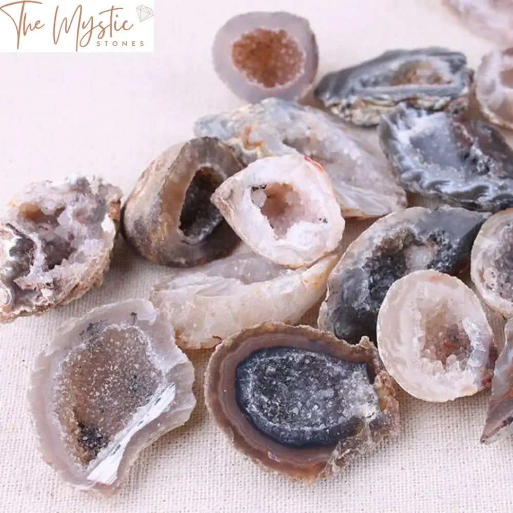 Oco Agate Geode Halves - Natural Quartz Crystal