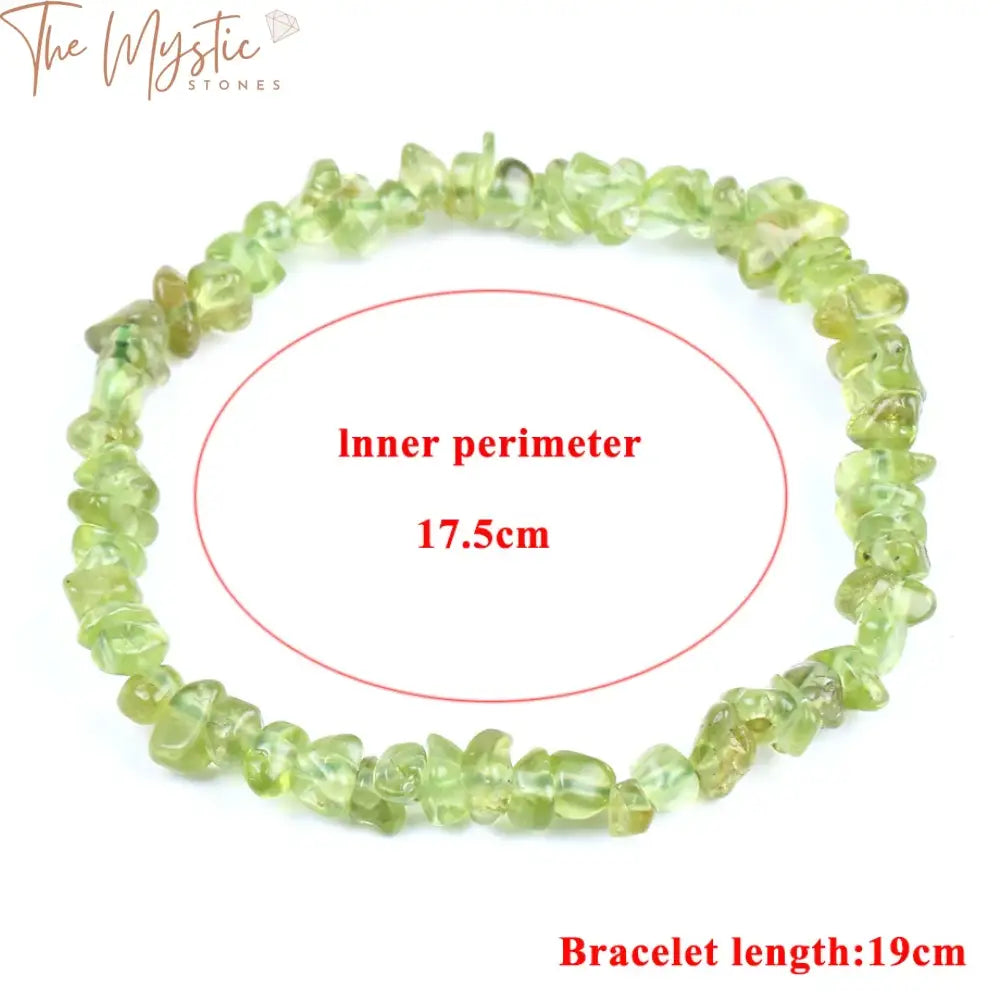 Olivine Green Crystal Stone Bracelet