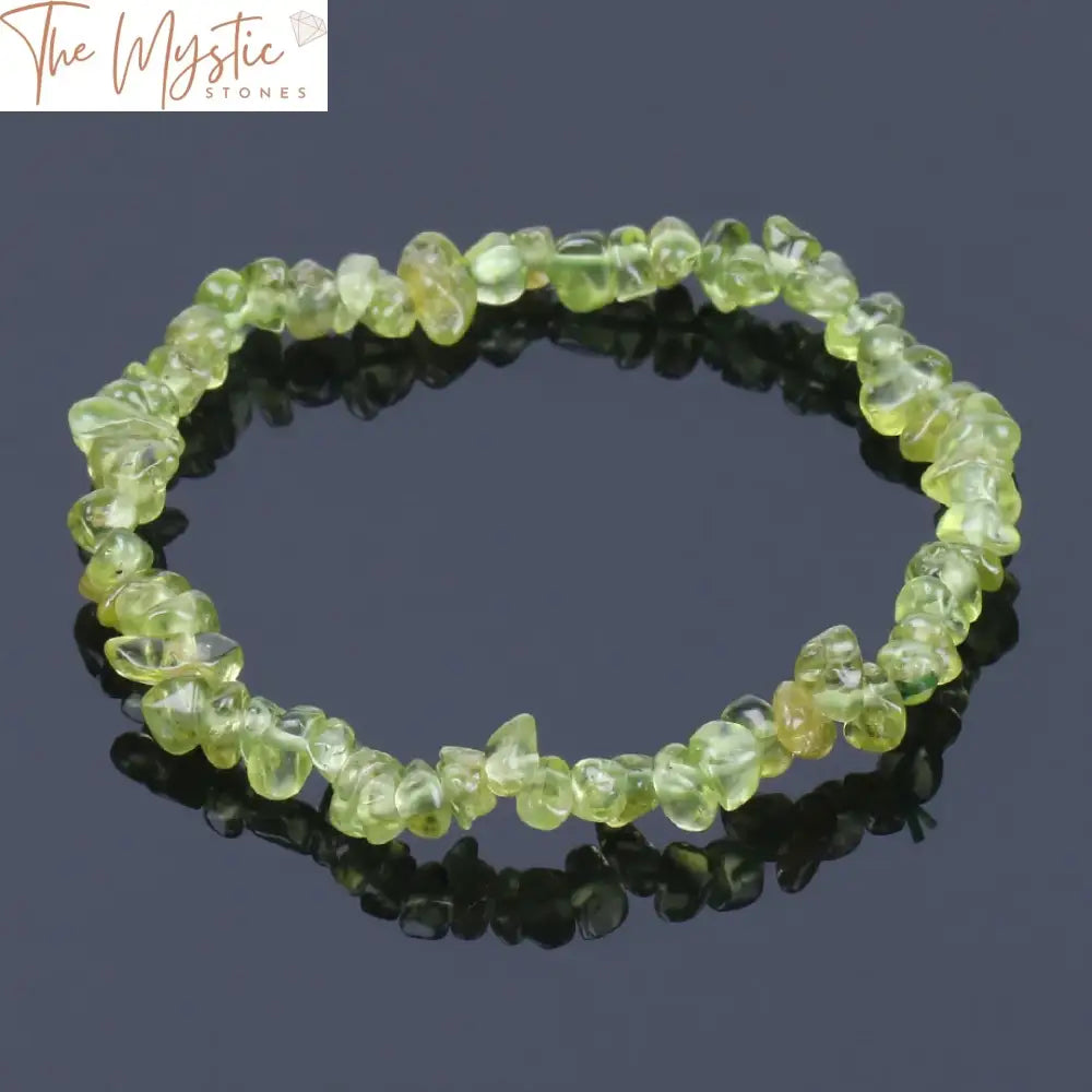 Olivine Green Crystal Stone Bracelet