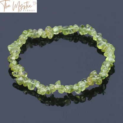 Olivine Green Crystal Stone Bracelet