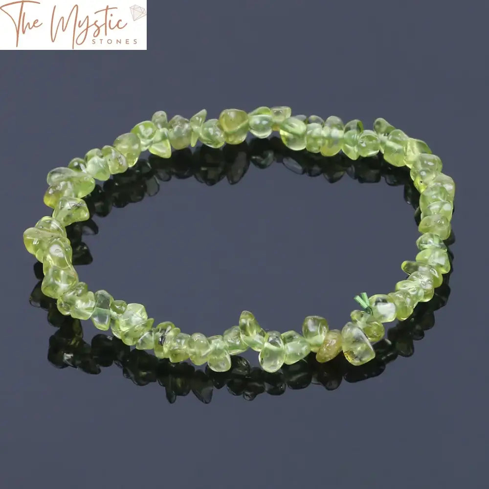 Olivine Green Crystal Stone Bracelet