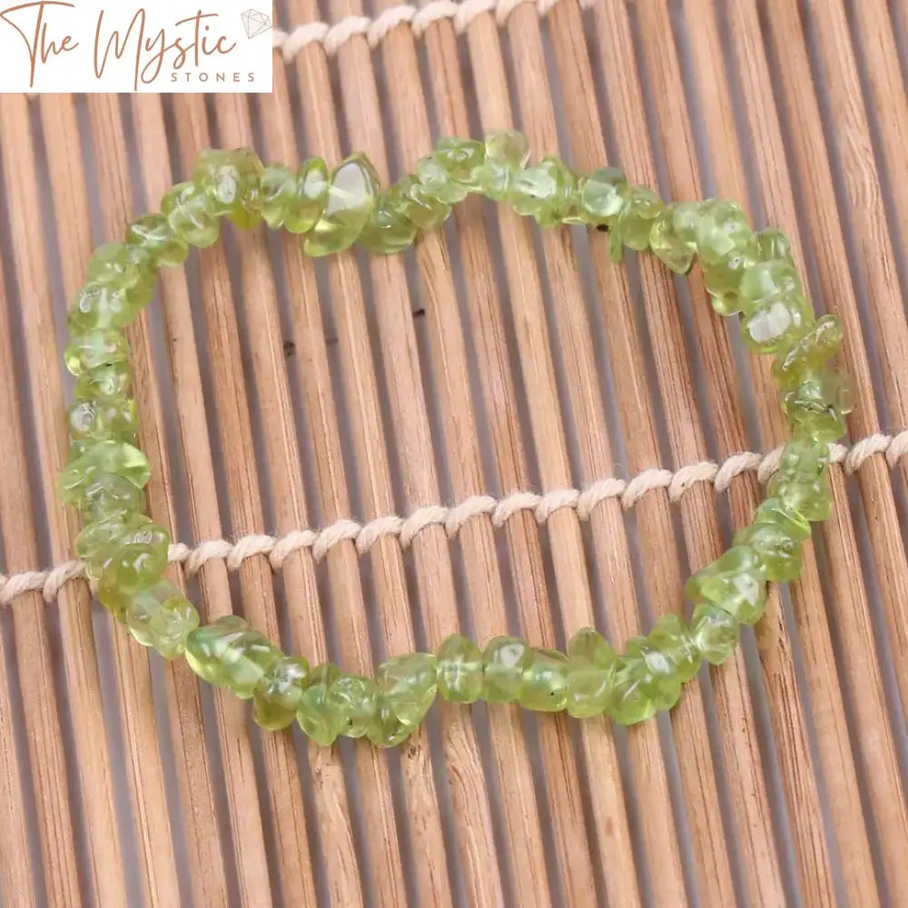 Olivine Green Crystal Stone Bracelet