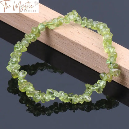 Olivine Green Crystal Stone Bracelet