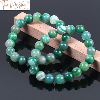 Onyx Agate Green Vein Yoga Bracelet