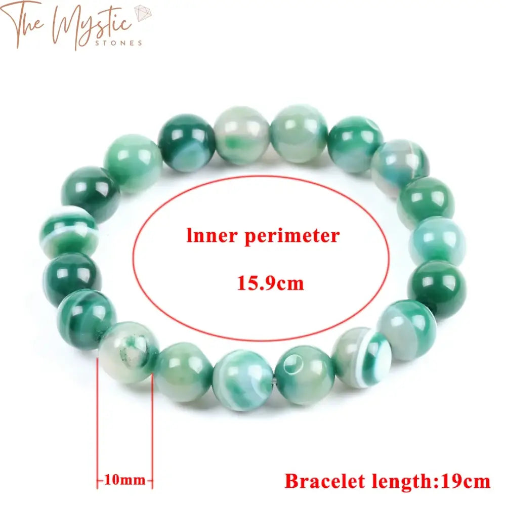 Onyx Agate Green Vein Yoga Bracelet