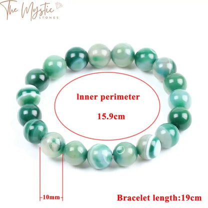 Onyx Agate Green Vein Yoga Bracelet