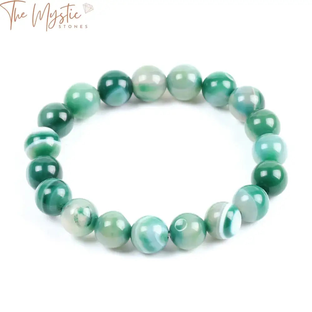 Onyx Agate Green Vein Yoga Bracelet