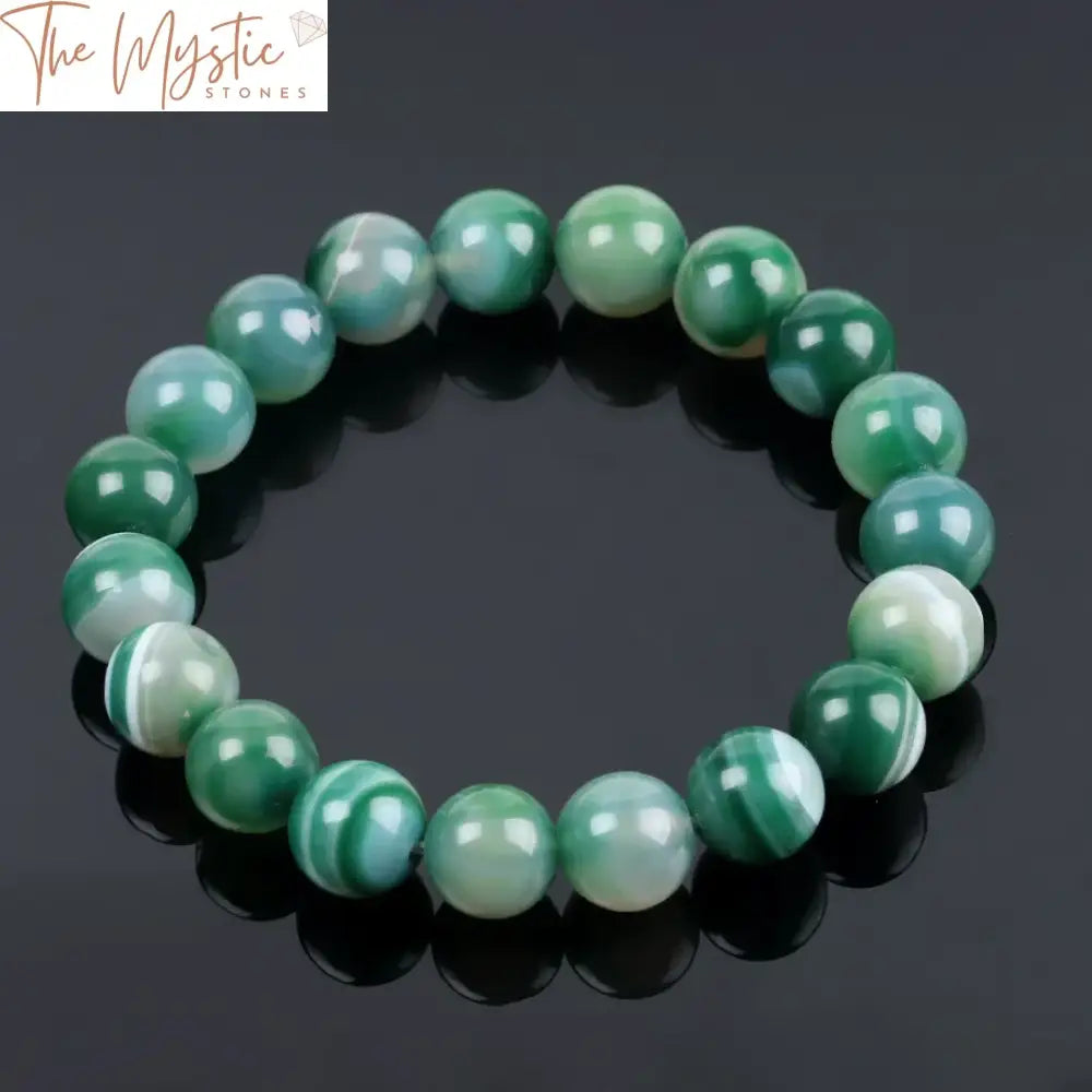 Onyx Agate Green Vein Yoga Bracelet