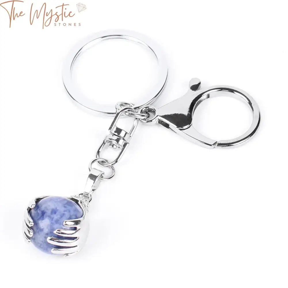 Onyx Sphere Clasp Keychain